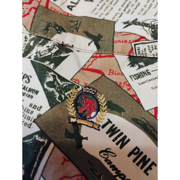 Vintage Tommy Hilfiger Shirt Twin Pines Long Sleeve Button Down Mens Large - Picture 6 of 8